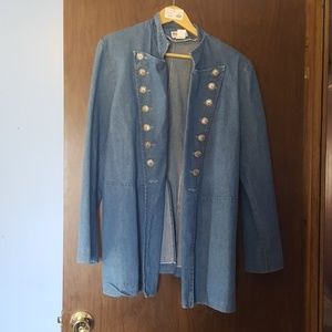Long denim jacket